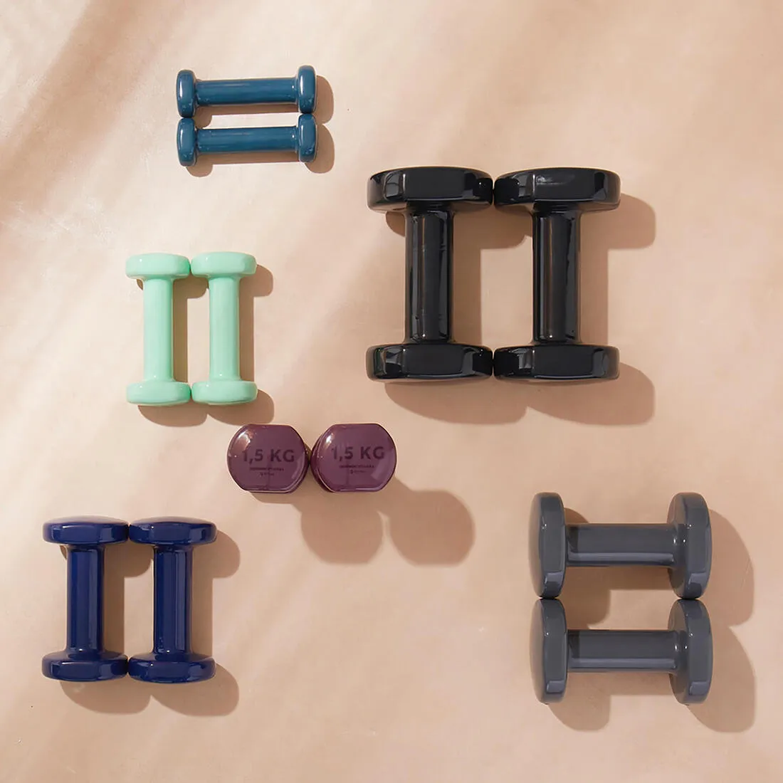 0.5 kg Fitness Dumbbells Twin-Pack - Navy Blue