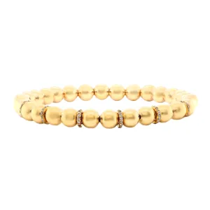0.66tcw Fancy Natural Diamonds in 18K Yellow Gold Bead Stretch Bracelet