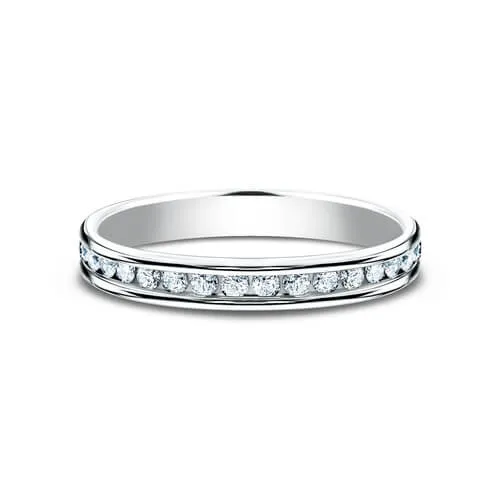 14K White Gold Ladies Diamond Wedding Band 513523