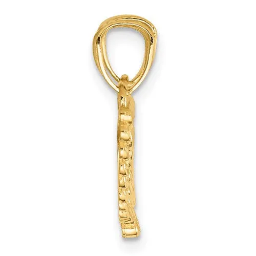 14k Yellow Gold Break Apart Angel Wings Pendants