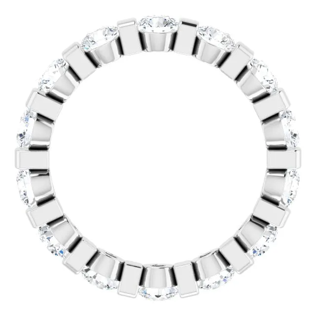 1.60 ct. Round Diamond Eternity Band Bar Set Diamond Ring