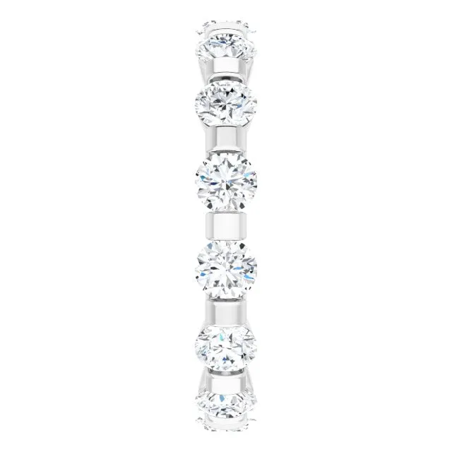 1.60 ct. Round Diamond Eternity Band Bar Set Diamond Ring