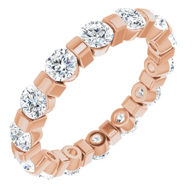 1.60 ct. Round Diamond Eternity Band Bar Set Diamond Ring