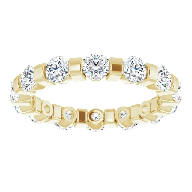 1.60 ct. Round Diamond Eternity Band Bar Set Diamond Ring