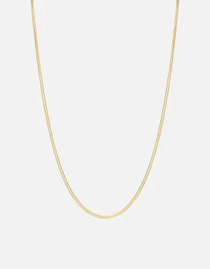 1.7mm Herringbone Necklace, Gold Vermeil