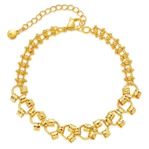 18K Gold-Plated Rail Bracelet