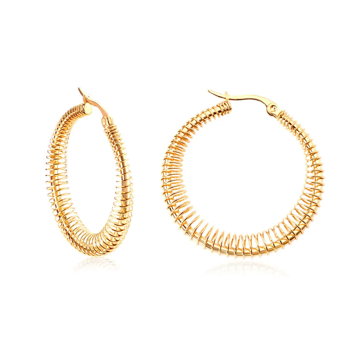 18K Gold-Plated Twine Hoop Earrings