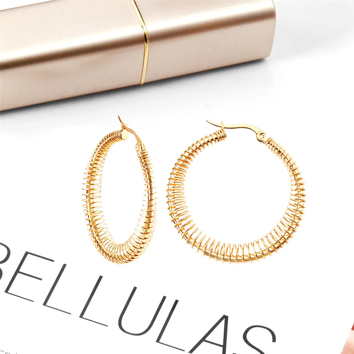 18K Gold-Plated Twine Hoop Earrings