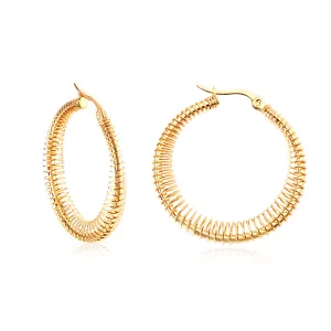 18K Gold-Plated Twine Hoop Earrings