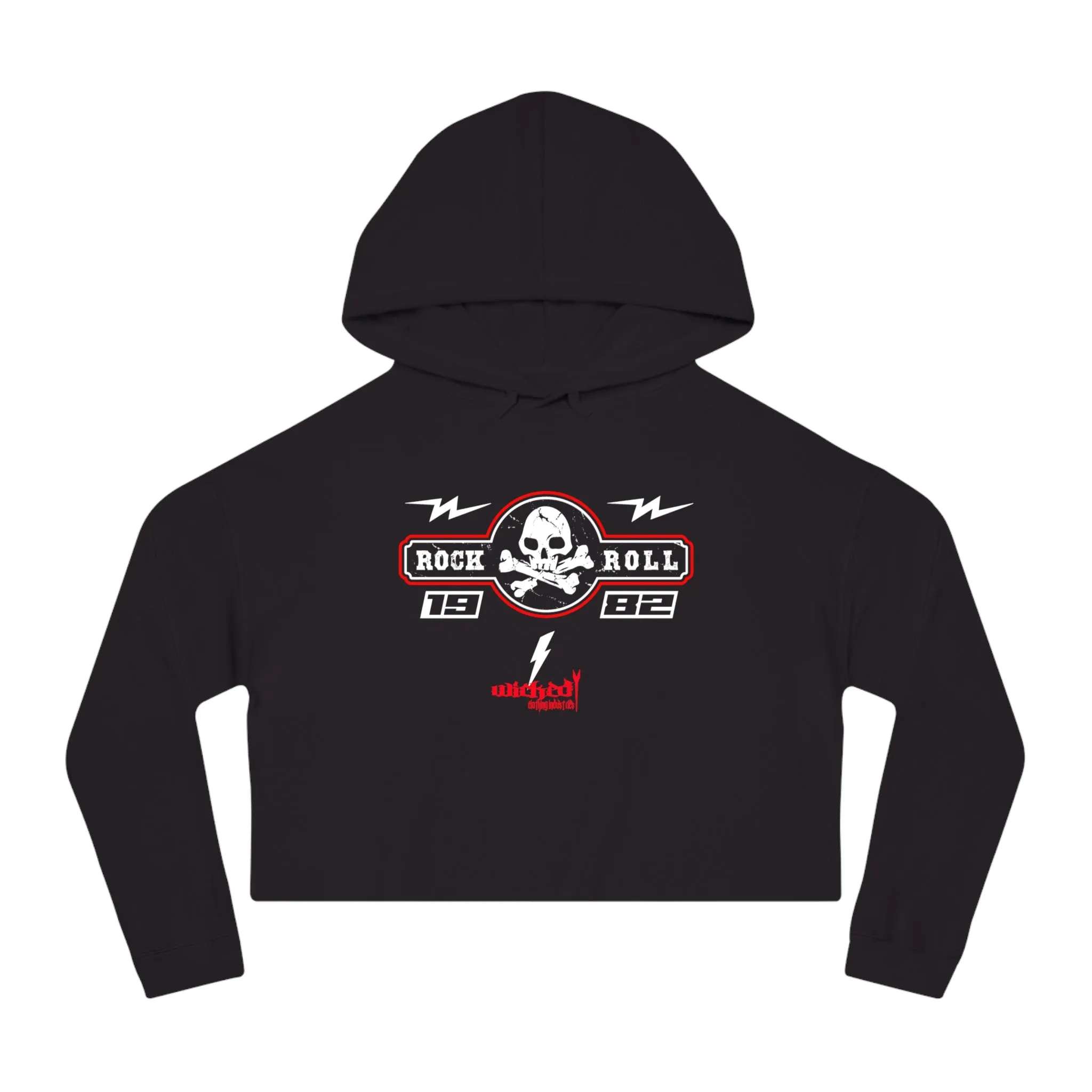 1982 Rock N Roll / Cropped Hoodie