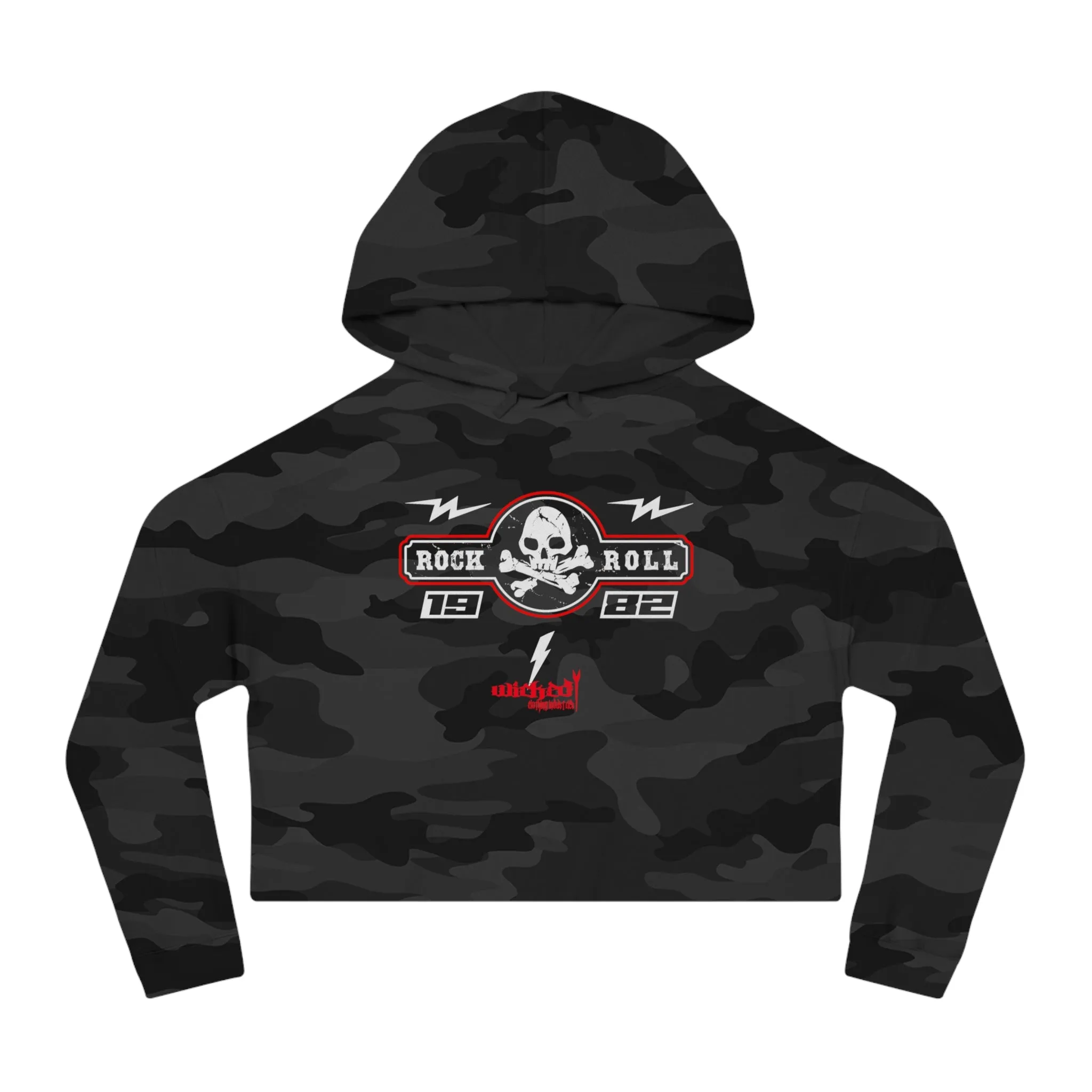 1982 Rock N Roll / Cropped Hoodie