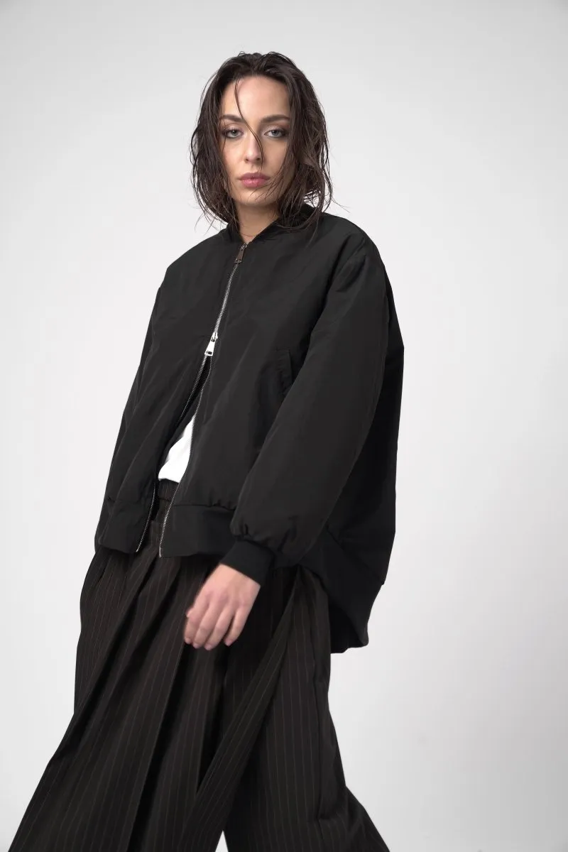 2 Pocket Oversized Bomber Jacket