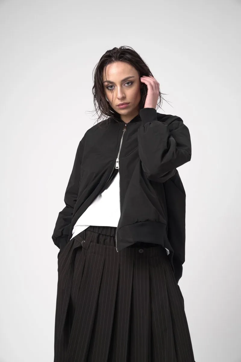 2 Pocket Oversized Bomber Jacket