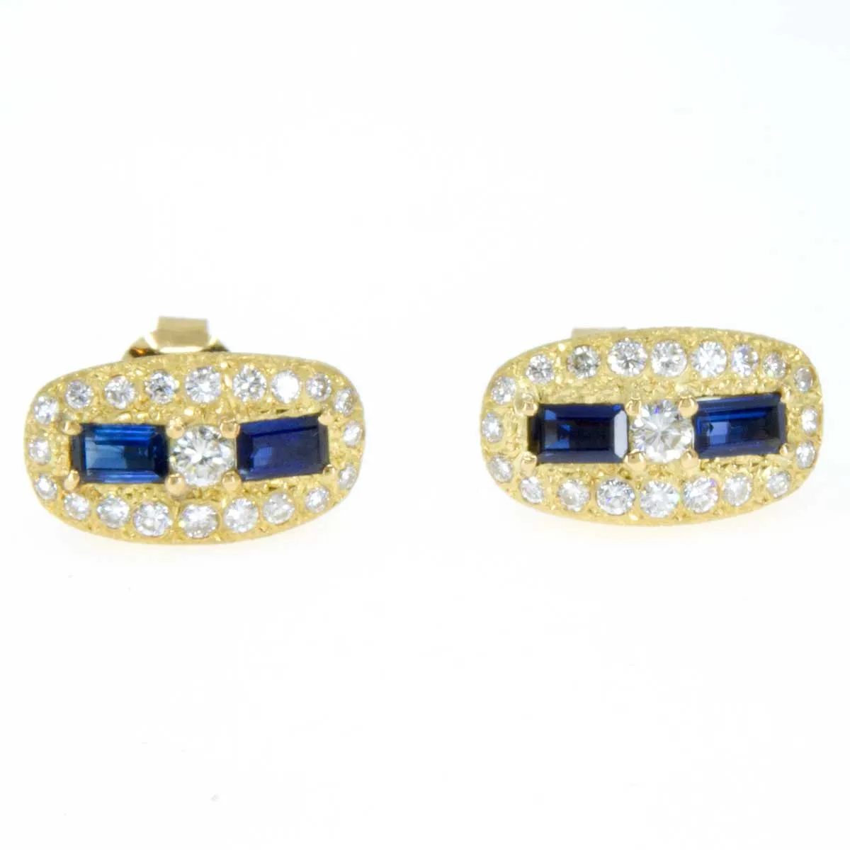 2.52ct Sapphire and Diamond Earrings