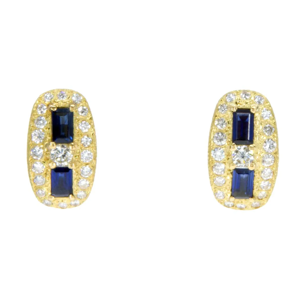 2.52ct Sapphire and Diamond Earrings