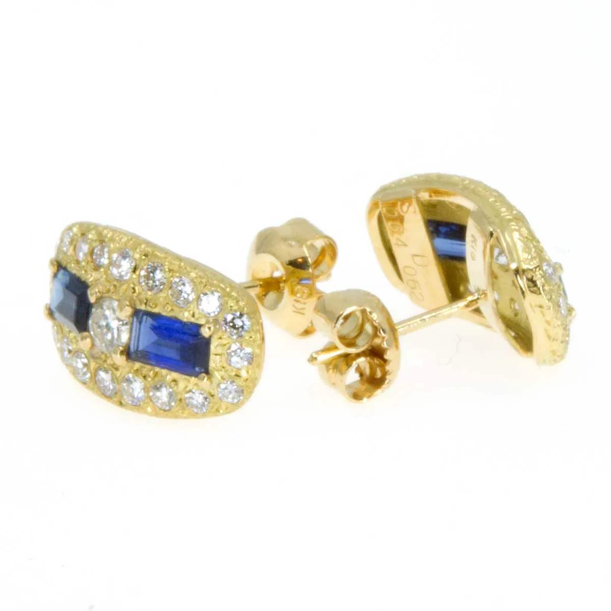 2.52ct Sapphire and Diamond Earrings