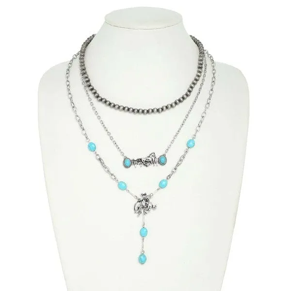 3-pack Assorted Western Layering Necklace Set