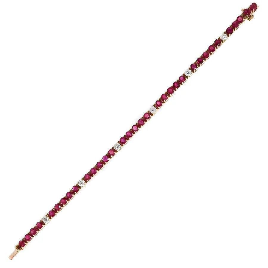 8.10ct Ruby & Diamond Bracelet