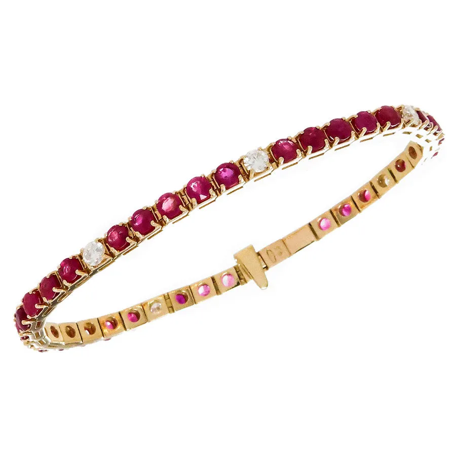 8.10ct Ruby & Diamond Bracelet