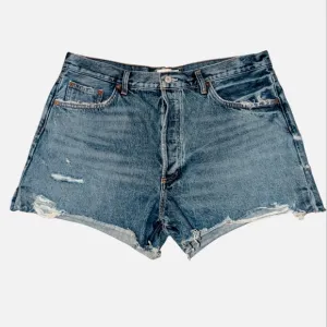 Agolde Dee Short Cotton High Rise Button Fly Jean Shorts Vintage Cut-Off Denim34
