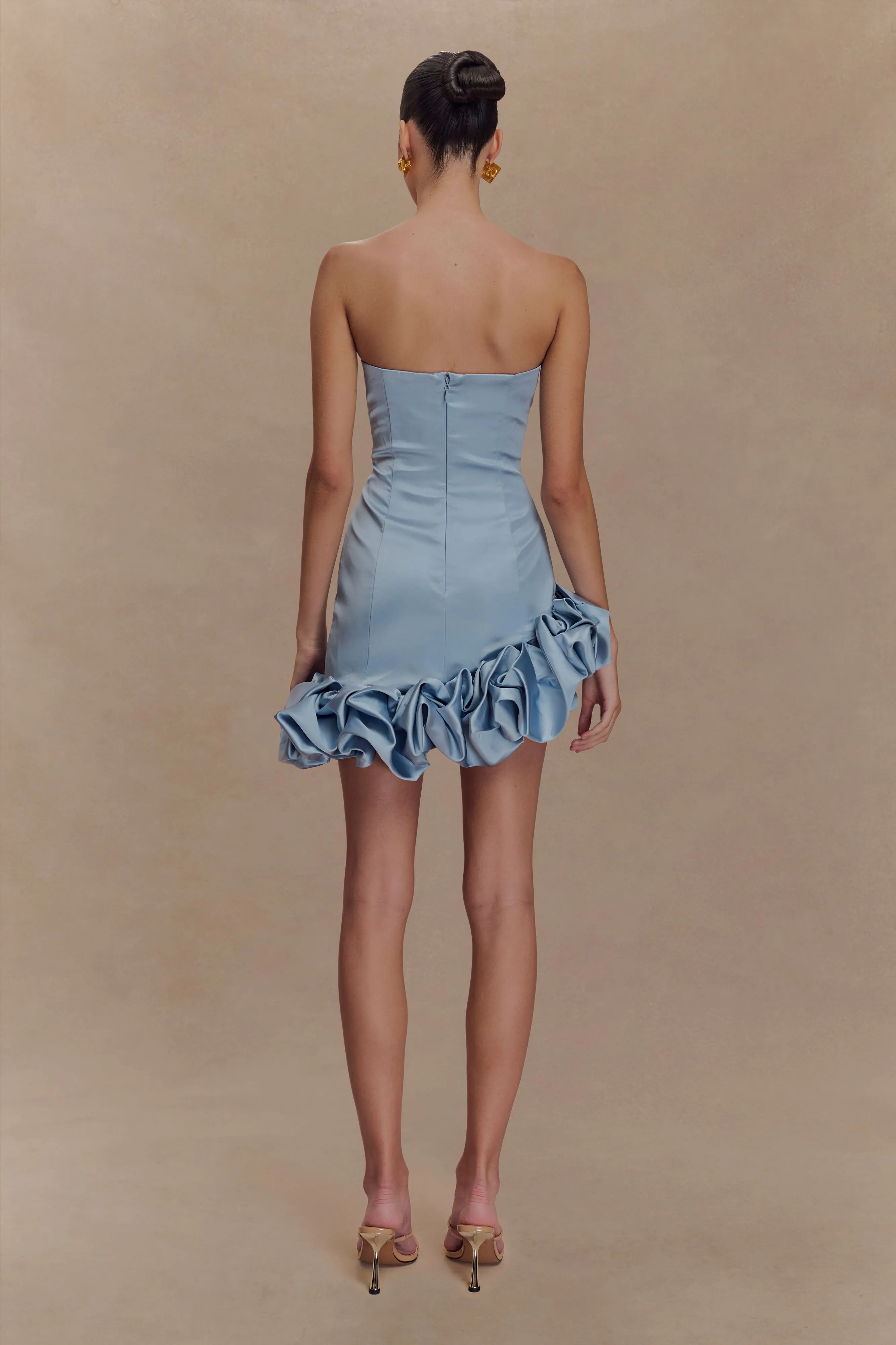 Alba Bubble Mini Dress - Cornflower Blue