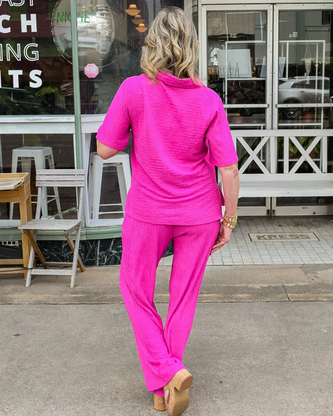ALL I NEED PANT SET - FUCHSIA