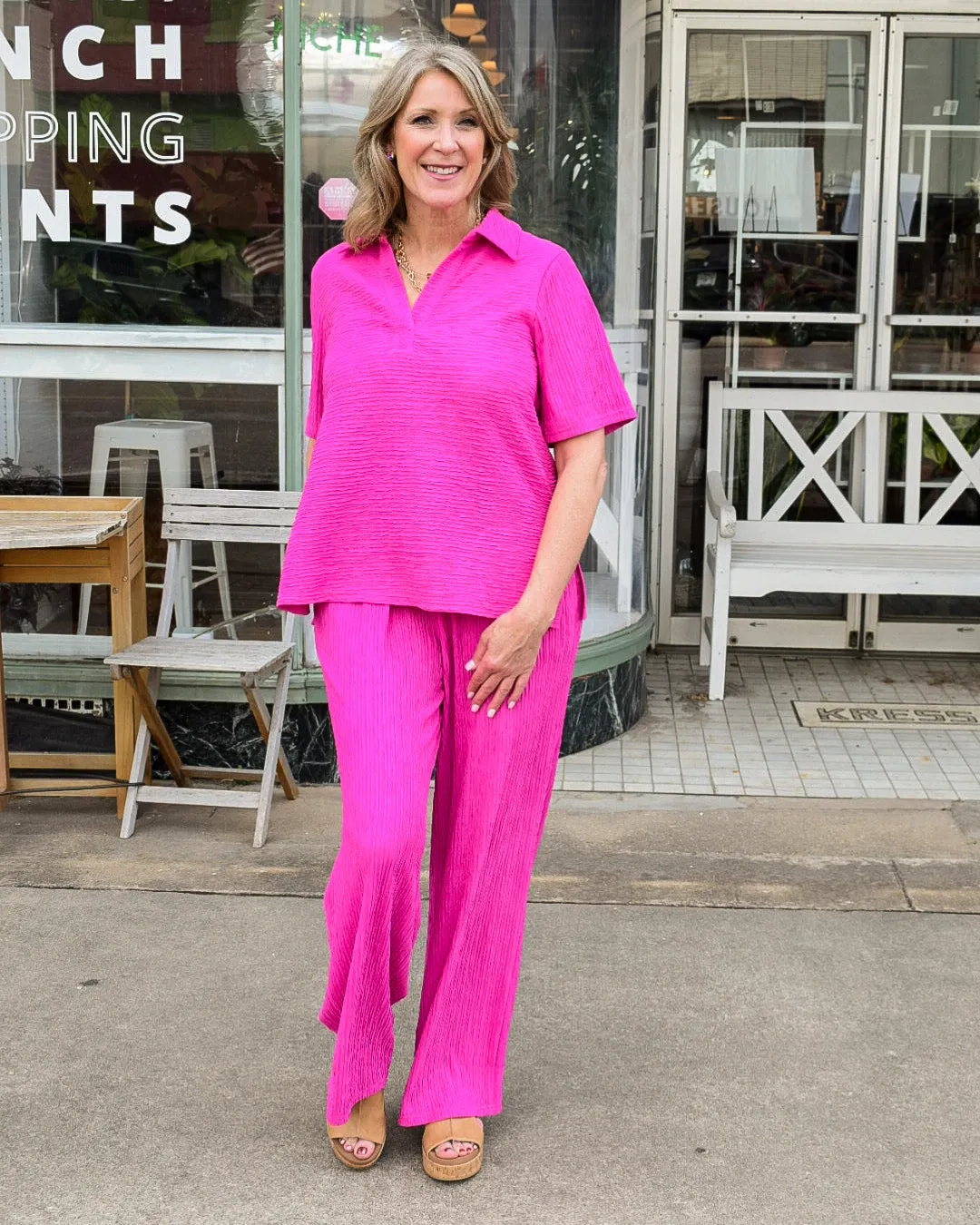 ALL I NEED PANT SET - FUCHSIA