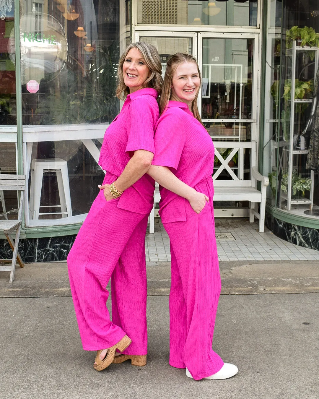 ALL I NEED PANT SET - FUCHSIA