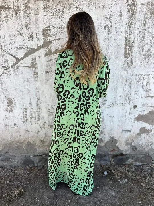 Amberly® | Stylish Loose Leopard Print Dress