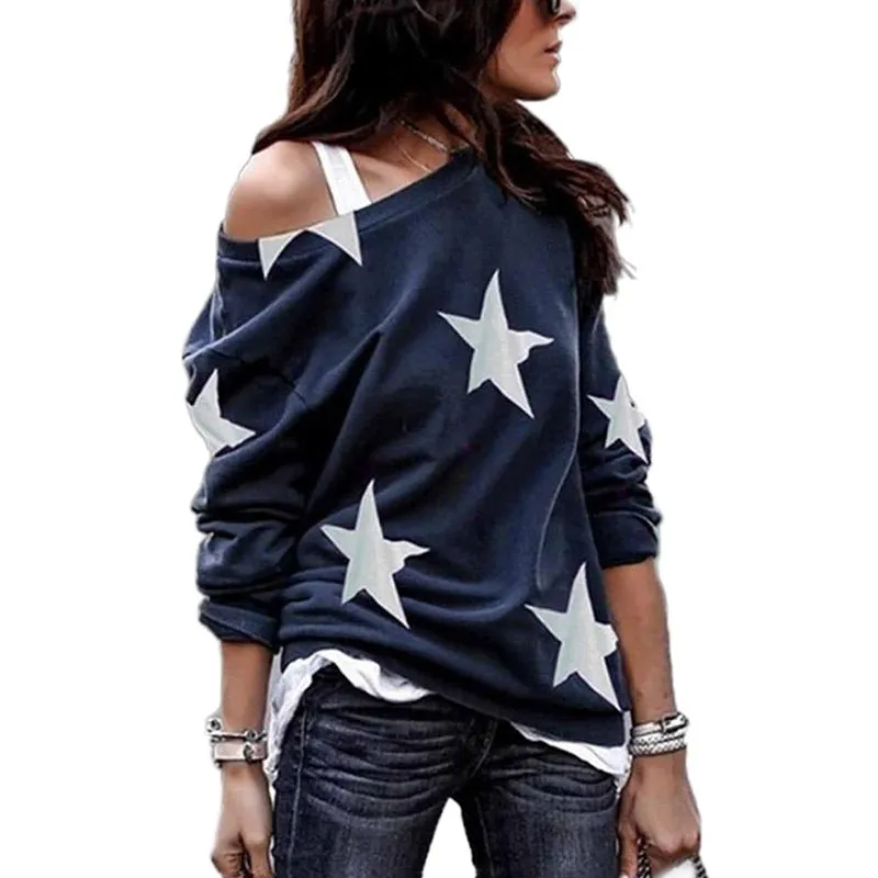 American Star Off Shoulder Sweater