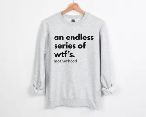 An Endless Series of WTFs - Unisex Fleece Pullover | Black ink