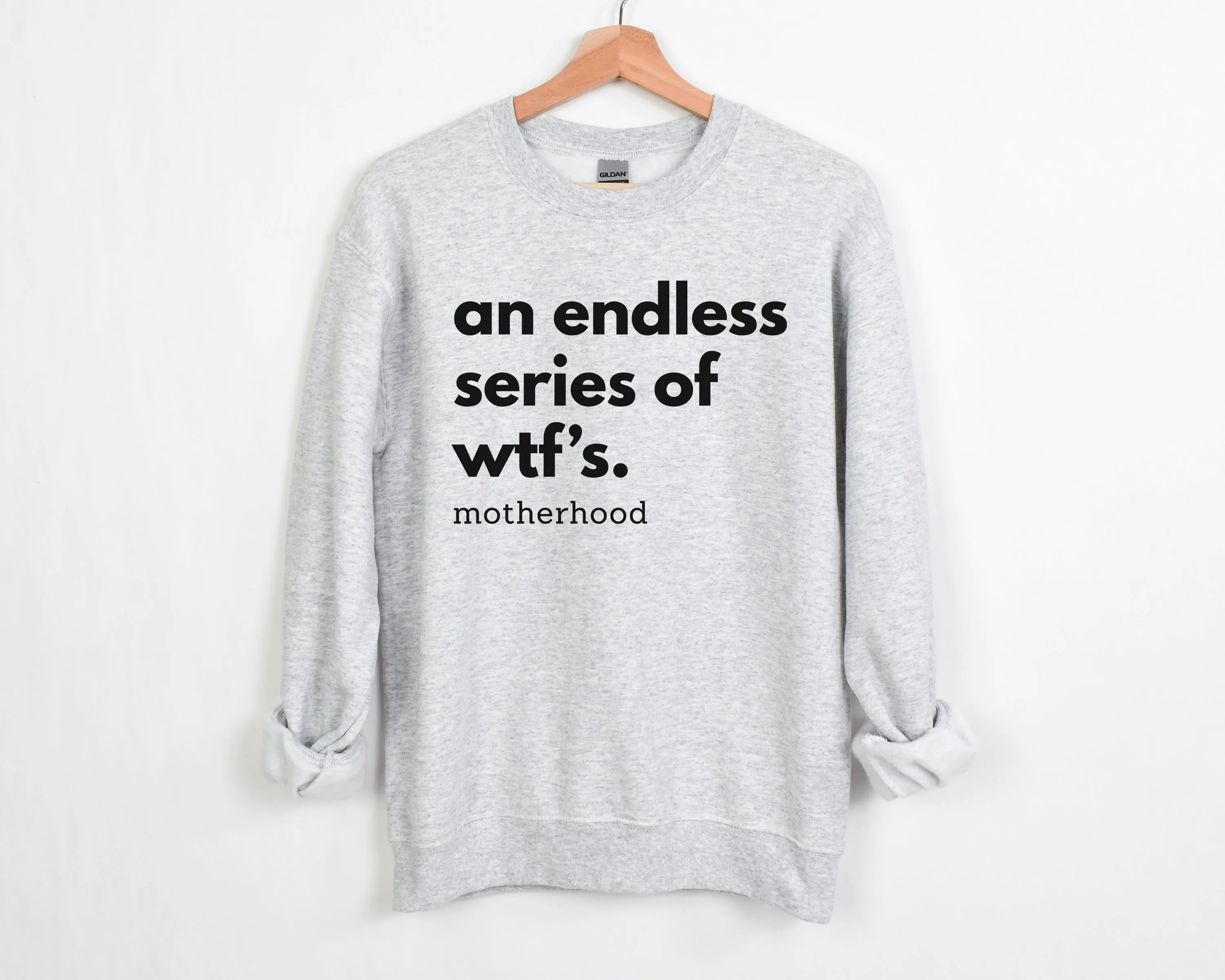 An Endless Series of WTFs - Unisex Fleece Pullover | Black ink