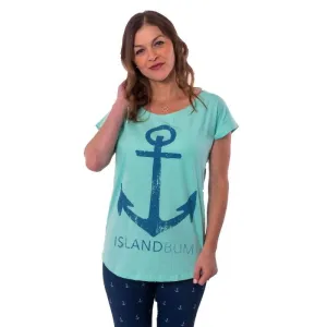 Anchor Scoop Neck Tee - Seafoam