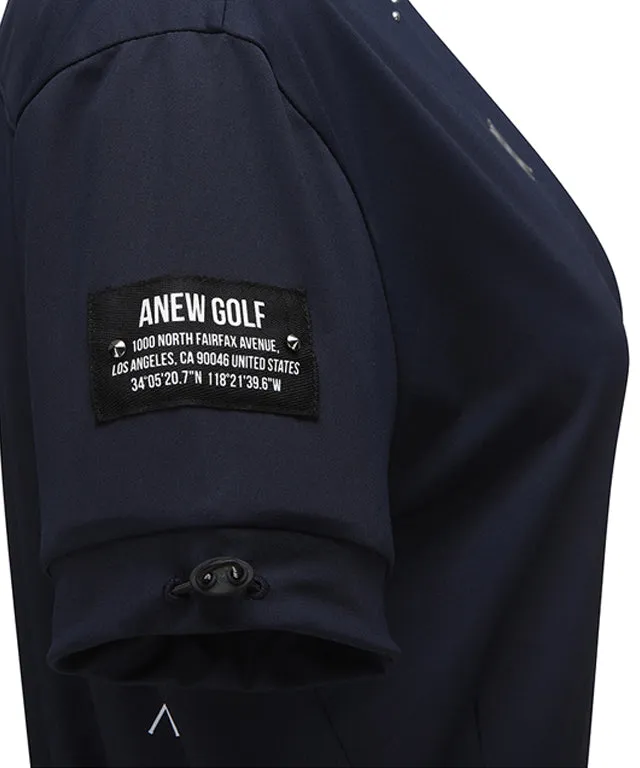 ANEW Golf: Women Beads Point Crop Short Sleeve  T-Shirt - Navy