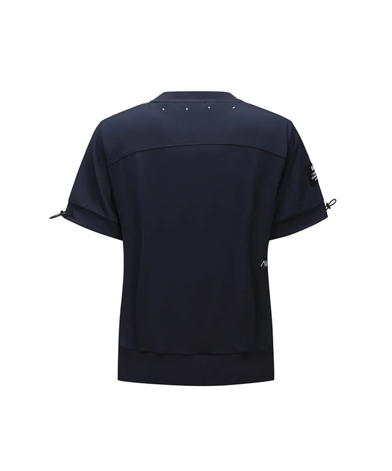 ANEW Golf: Women Beads Point Crop Short Sleeve  T-Shirt - Navy