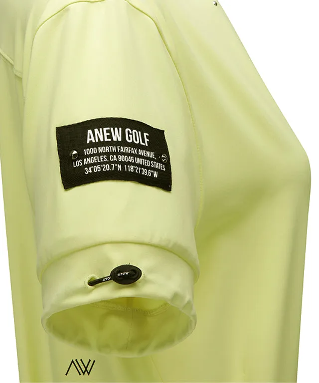 ANEW Golf: Women Beads Point Crop Short Sleeve  T-Shirt - Yellow