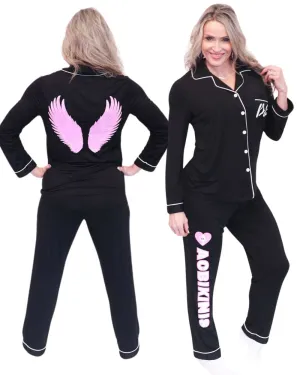 Angel Wings Black Backstage Pajama Set
