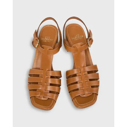 Ann Mashburn Open-Toe Fisherman Heel Sandal