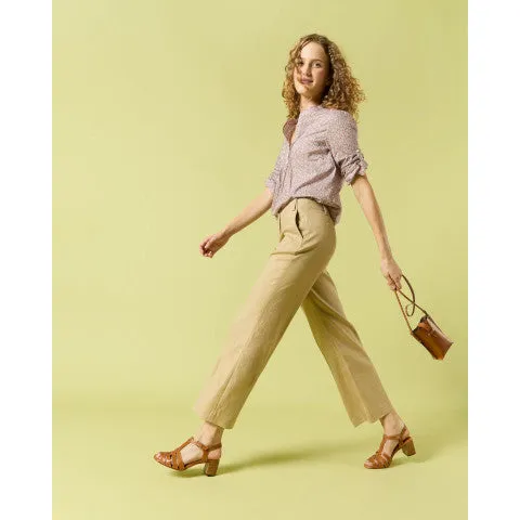 Ann Mashburn Open-Toe Fisherman Heel Sandal
