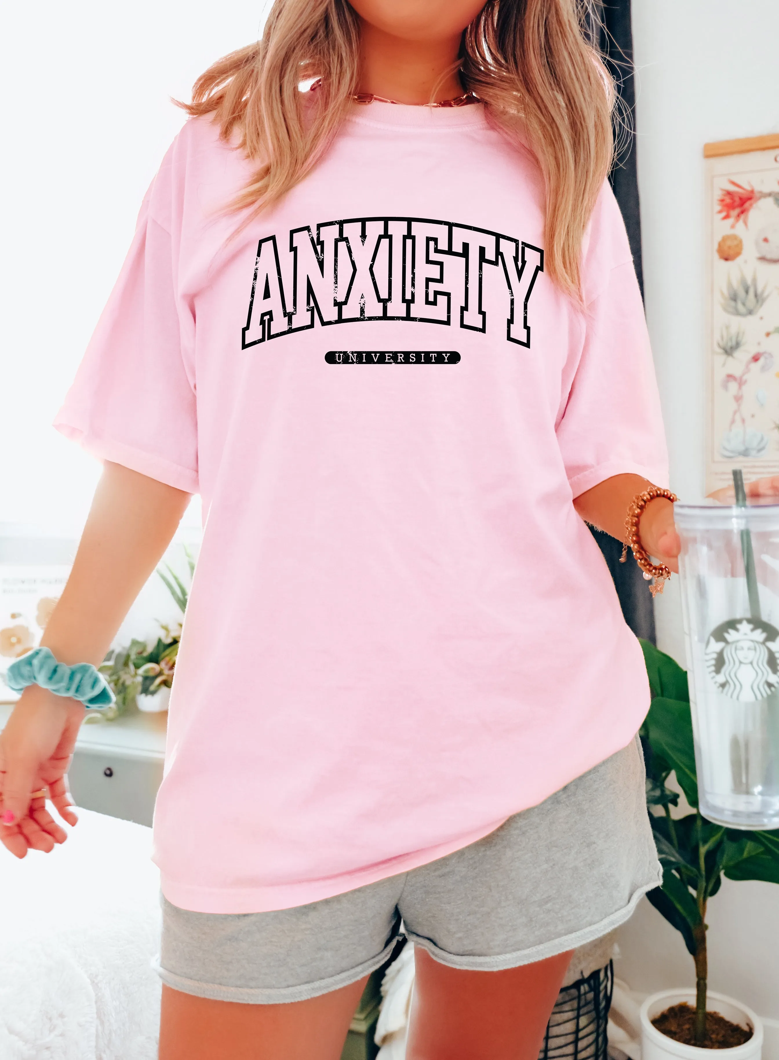 Anxiety University - Comfort Colors Adult Tee | Black ink