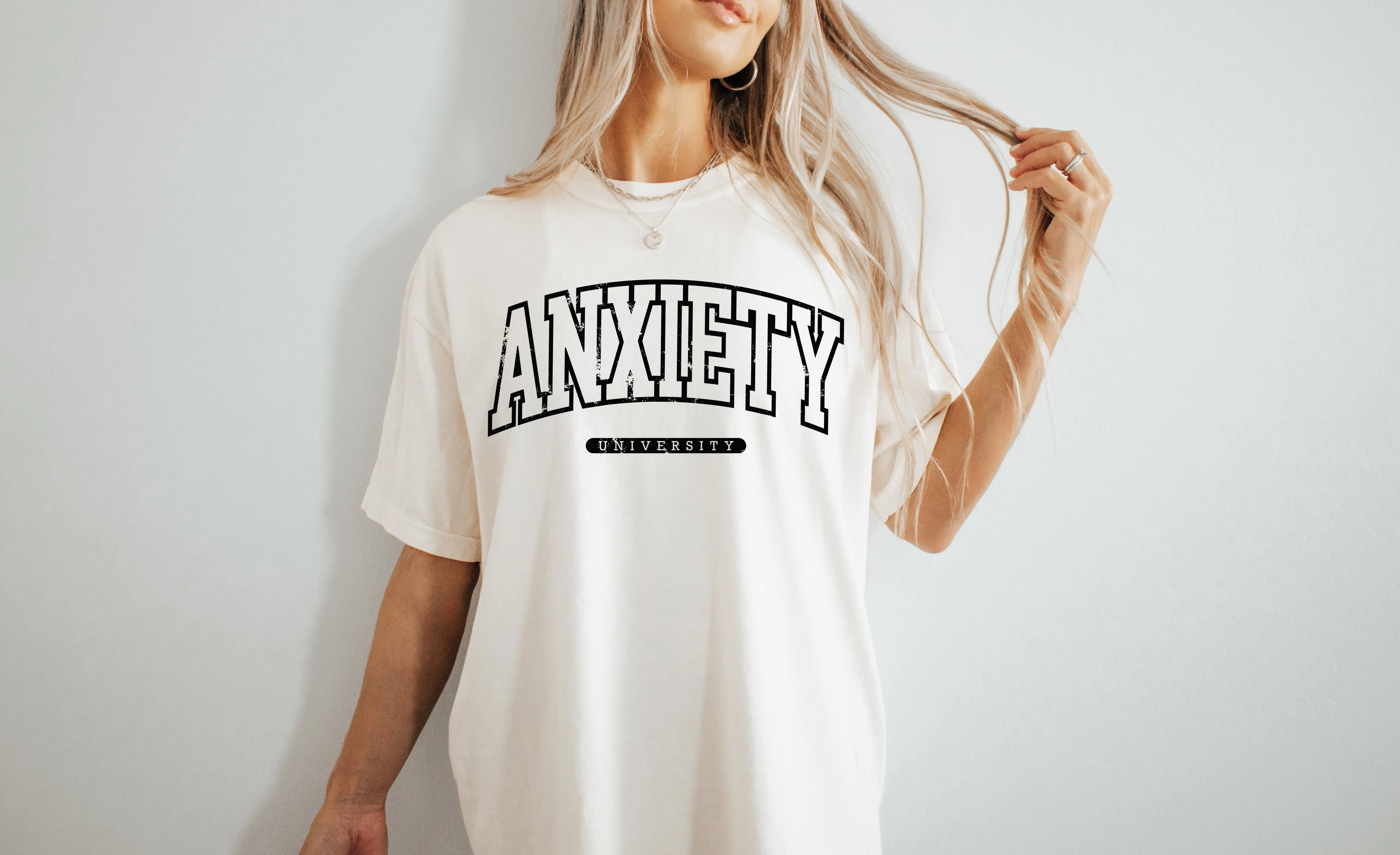 Anxiety University - Comfort Colors Adult Tee | Black ink