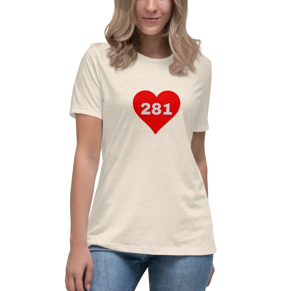 AREA CODE 281 Women's Relaxed T-Shirt