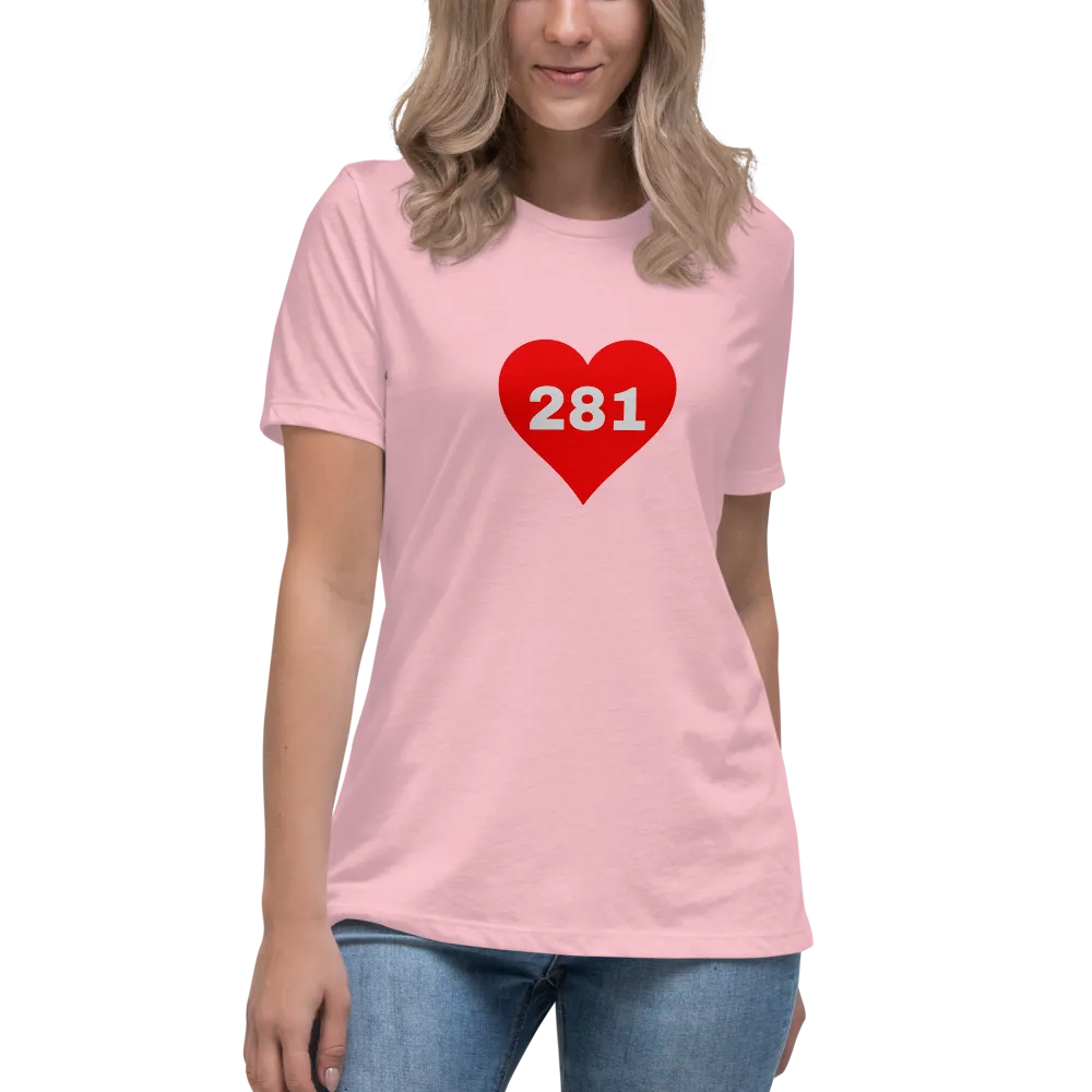 AREA CODE 281 Women's Relaxed T-Shirt