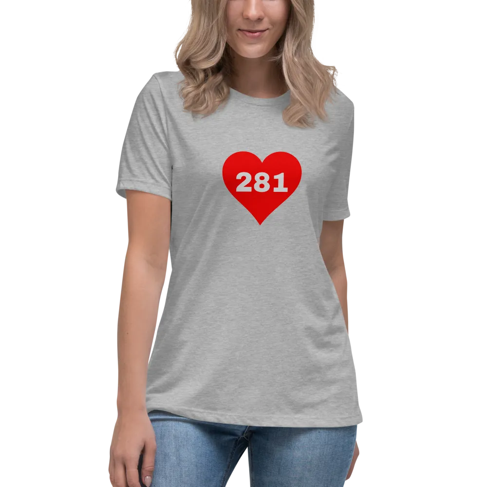 AREA CODE 281 Women's Relaxed T-Shirt