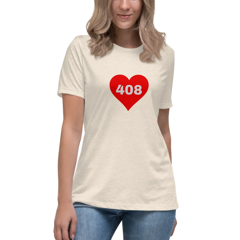 AREA CODE 408 Women's Relaxed T-Shirt