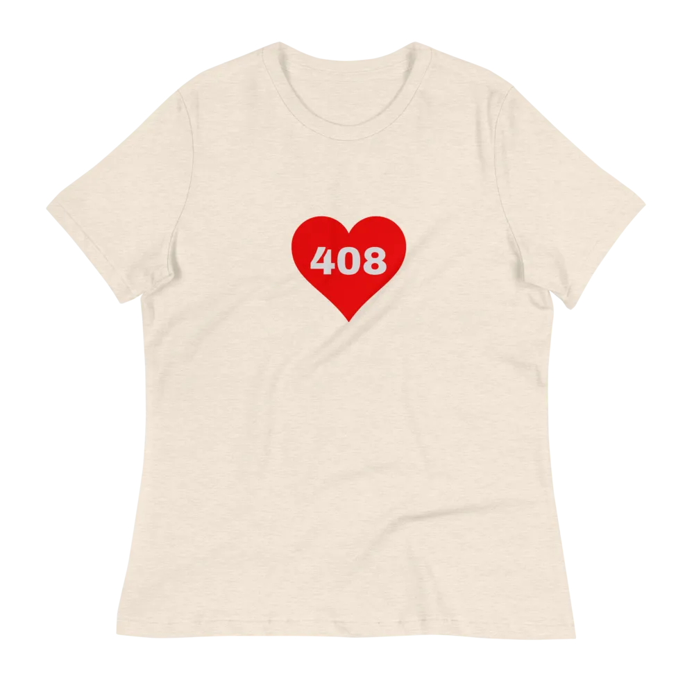 AREA CODE 408 Women's Relaxed T-Shirt