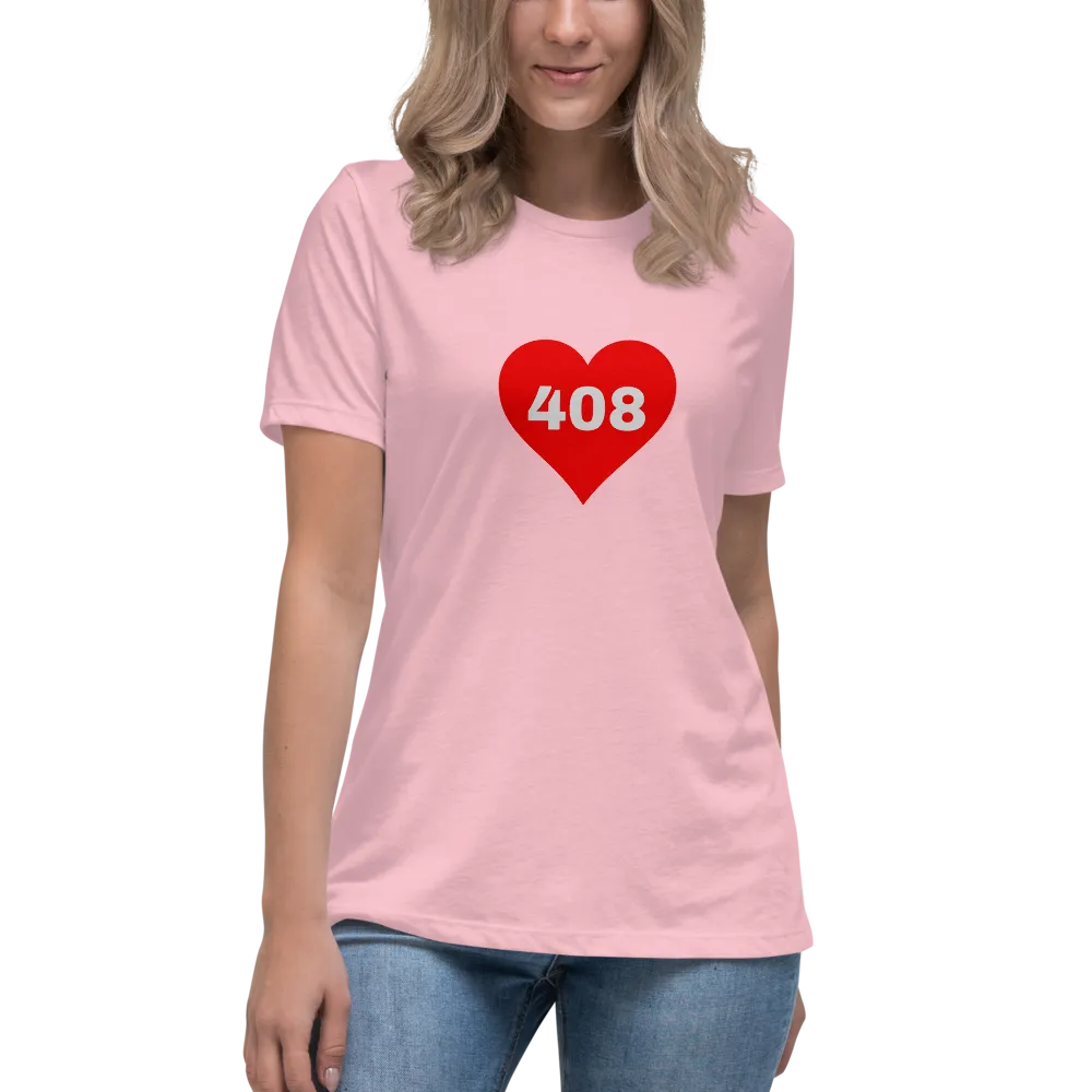 AREA CODE 408 Women's Relaxed T-Shirt