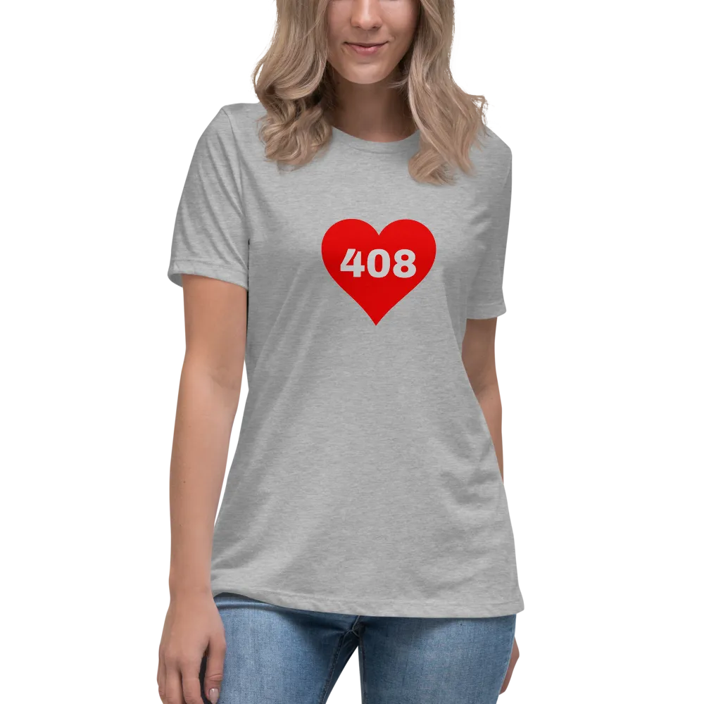 AREA CODE 408 Women's Relaxed T-Shirt