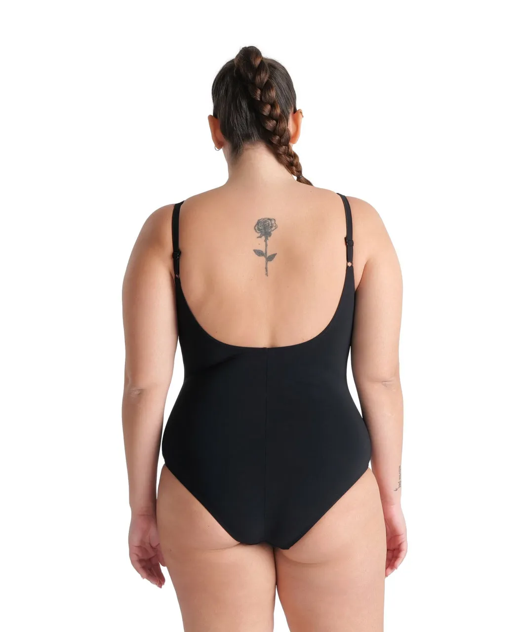 Arena Bodylift Women's Emma U Back B-Cup Plus Swimsuit - Black-Black Multi