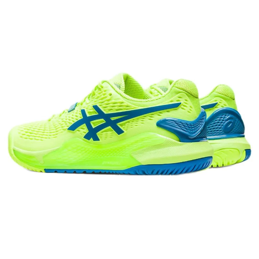 Asics Gel Resolution 9 Women's Tennis Shoe (Green/Blue)